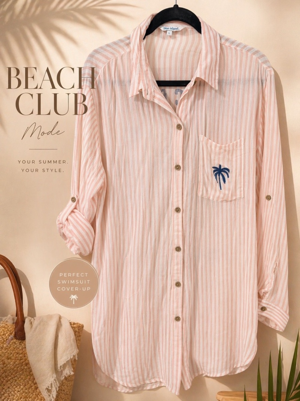 Beach Cover-Up Shirt Copacabana Ibiza - Picture 3 of 5